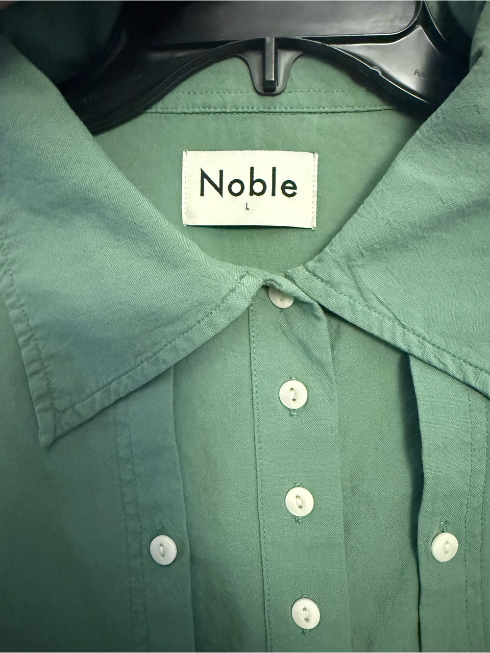 Noble Women's Sage Green Button-Down Shirt - Picture 3 of 3